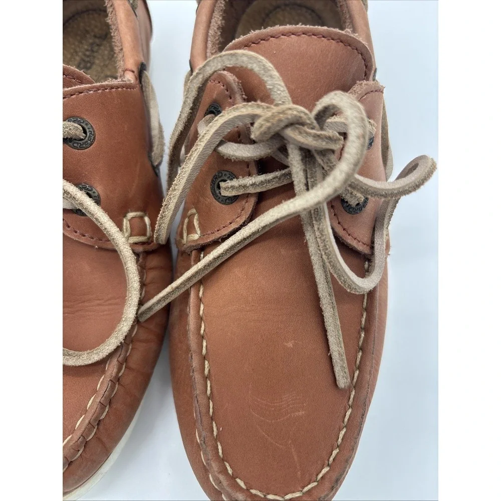 Tribord‎ Women's Brown Leather Boat Shoes Size 6.5 Made In Portugal
